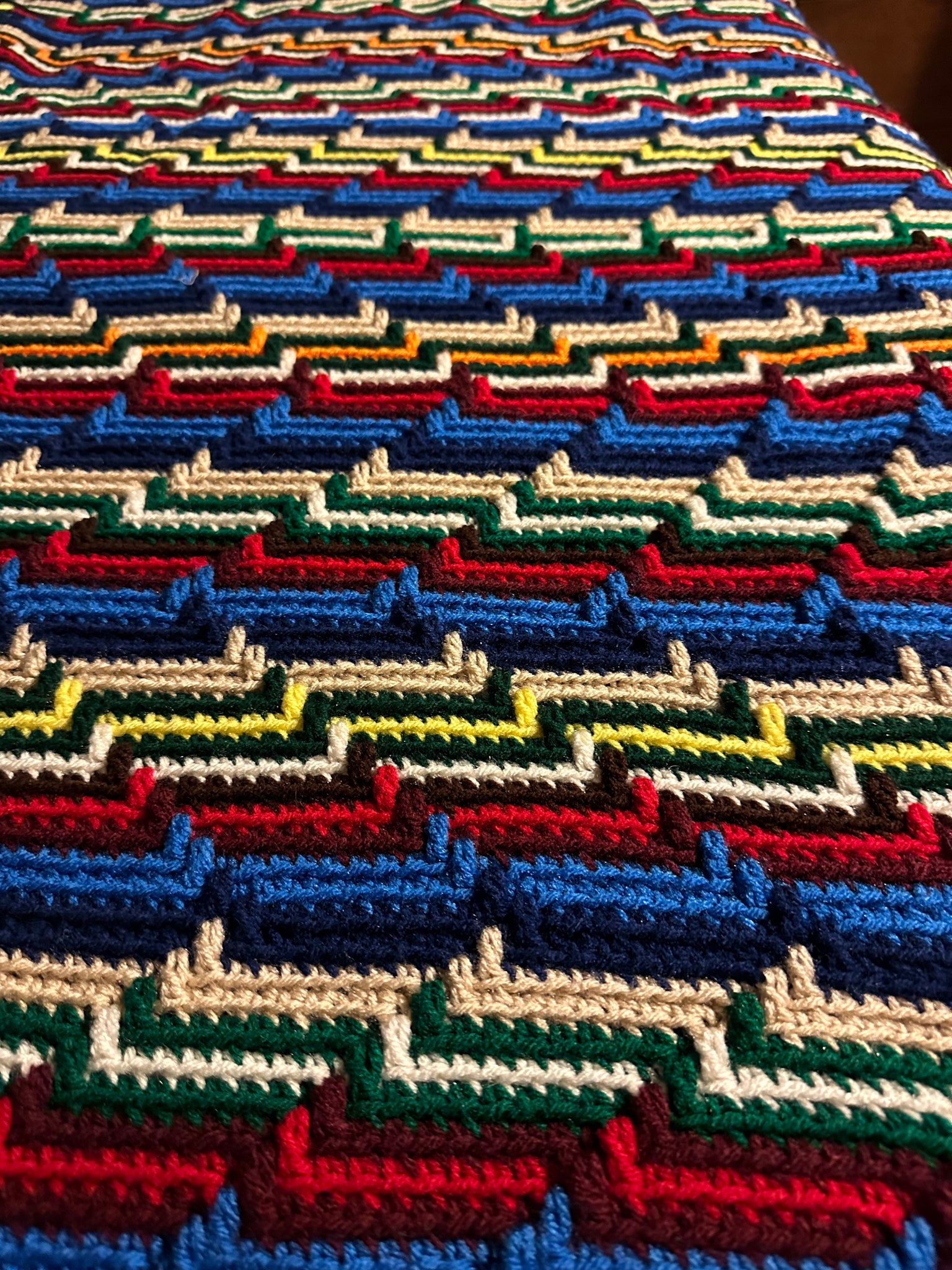 Crocheted Apache Afghan